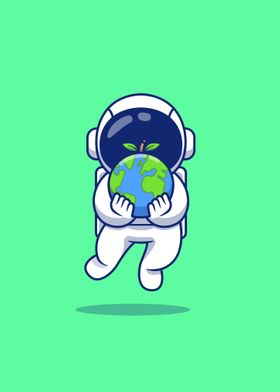 astronaut holding earth