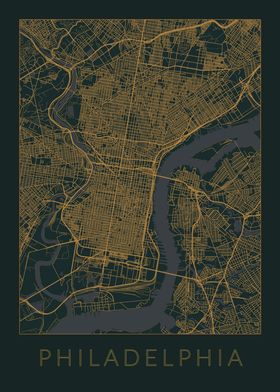 Philadelphia Gray Map