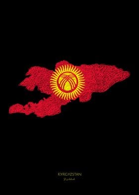 KYRGYZSTAN BISHKEK FLAG