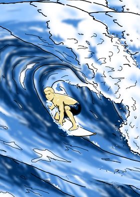 Surfer Big Wave