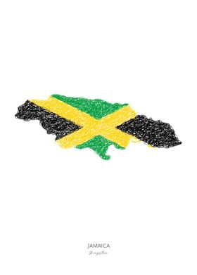 JAMAICA KINGSTON FLAG MAP