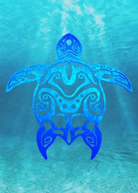 Blue Tribal Turtle   