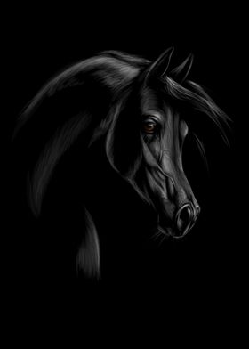 Portrait of horse