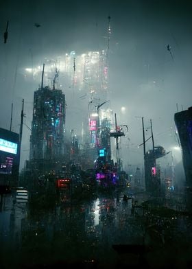 Cyberpunk Cityscape II