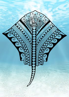 Blue Tribal Stingray