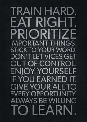 Train Hard Eat Right