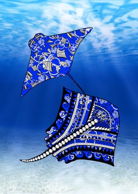 Blue Tribal Stingrays