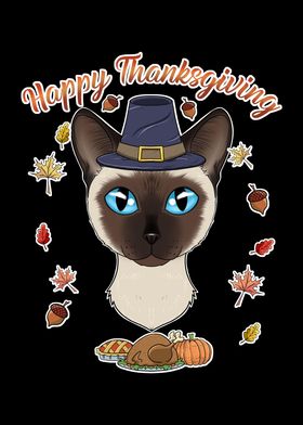 Siamese Cat Thanksgiving