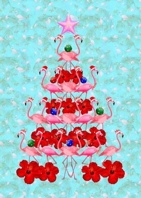 Flamingo Christmas Tree