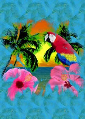 Tropical Beach Parrot