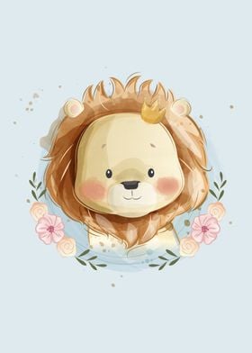 Cute Lion Portrait