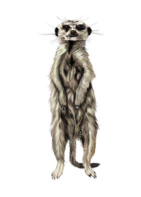 Meerkat watercolor