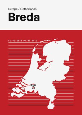 Breda City Map NL