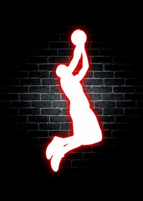 Basketball Player Neon 