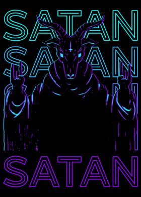 Satan Dark Satanic Baphomet King Metal Tin Sign Poster Vintage Art Wall  Decor 12 x 8 inch