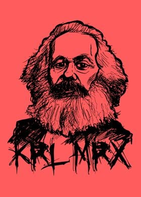 Karl Marx Abstract Drawing