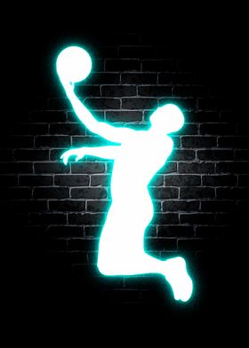 Basketball Player Neon 