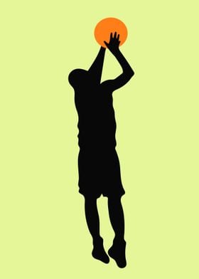 Silhouettes of basketball