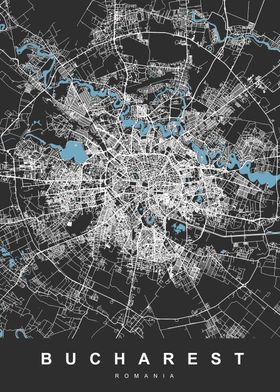 BUCHAREST Map ROMANIA