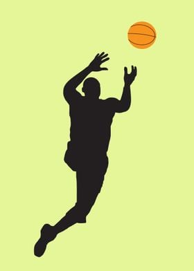 Silhouettes of basketball