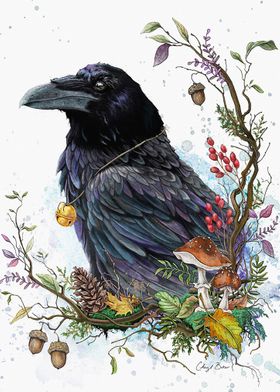 crow bird digital art