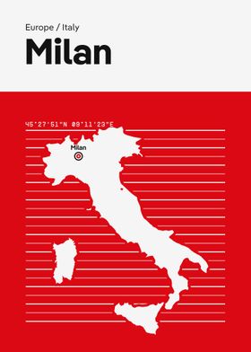 Milan City Map