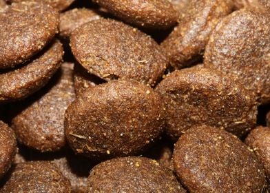 Dogs dry food background