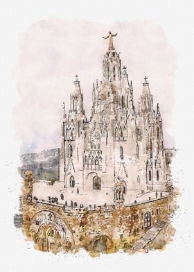 Watercolor Barcelona