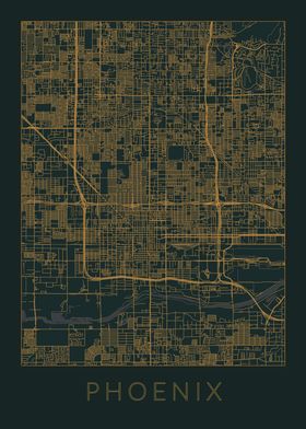 Phoenix Gray Orange Map