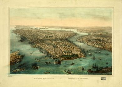 New York and Brooklyn 1850