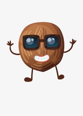 Coconut With Sunglasses