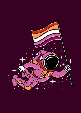 Lesbian Pride Astronaut