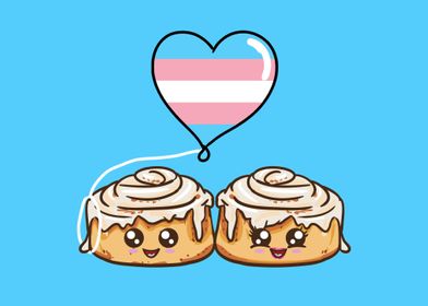 Cinnamon Roll Trans Pride