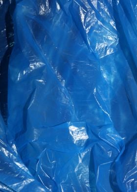 Blue nylon bag abstracts