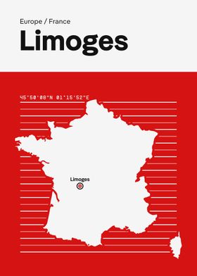 Limoges City Map