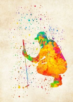 Golfer Watercolor