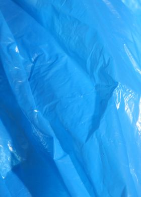 Blue nylon bag abstracts