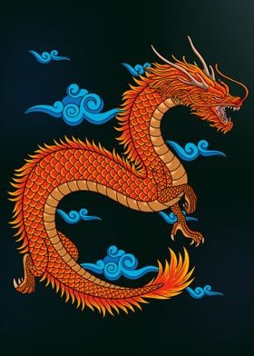 Asian Red Dragon