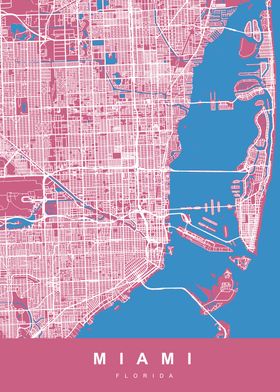 MIAMI Map FLORIDA 