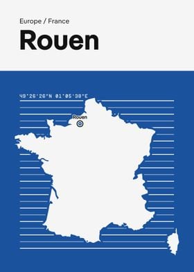 Rouen City Map