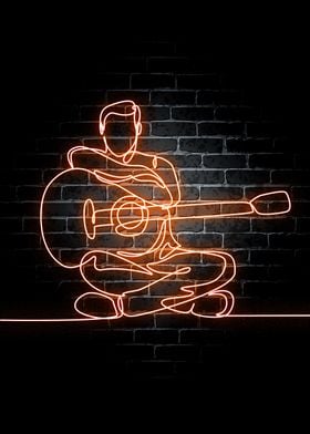 Guitar Neon Music