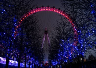 London Eye In Christmas