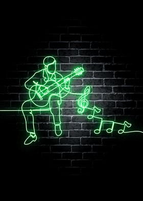 Guitar Neon Music