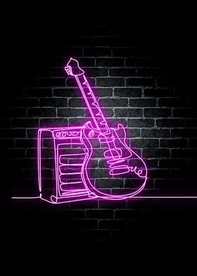 Guitar Neon Music