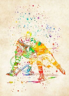 Hockey watercolor