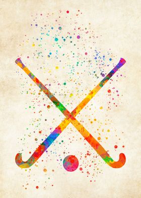 Hockey watercolor