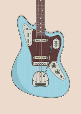 Daphne Blue Jag Guitar