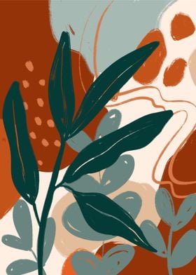 Abstract Bohemian Plant