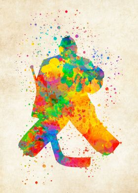 Hockey Ice Watercolor