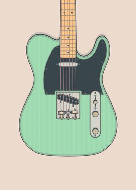 Surf Green Telly Guitar